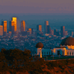 Assorted Los Angeles street food dishes on a coach bus culinary tour